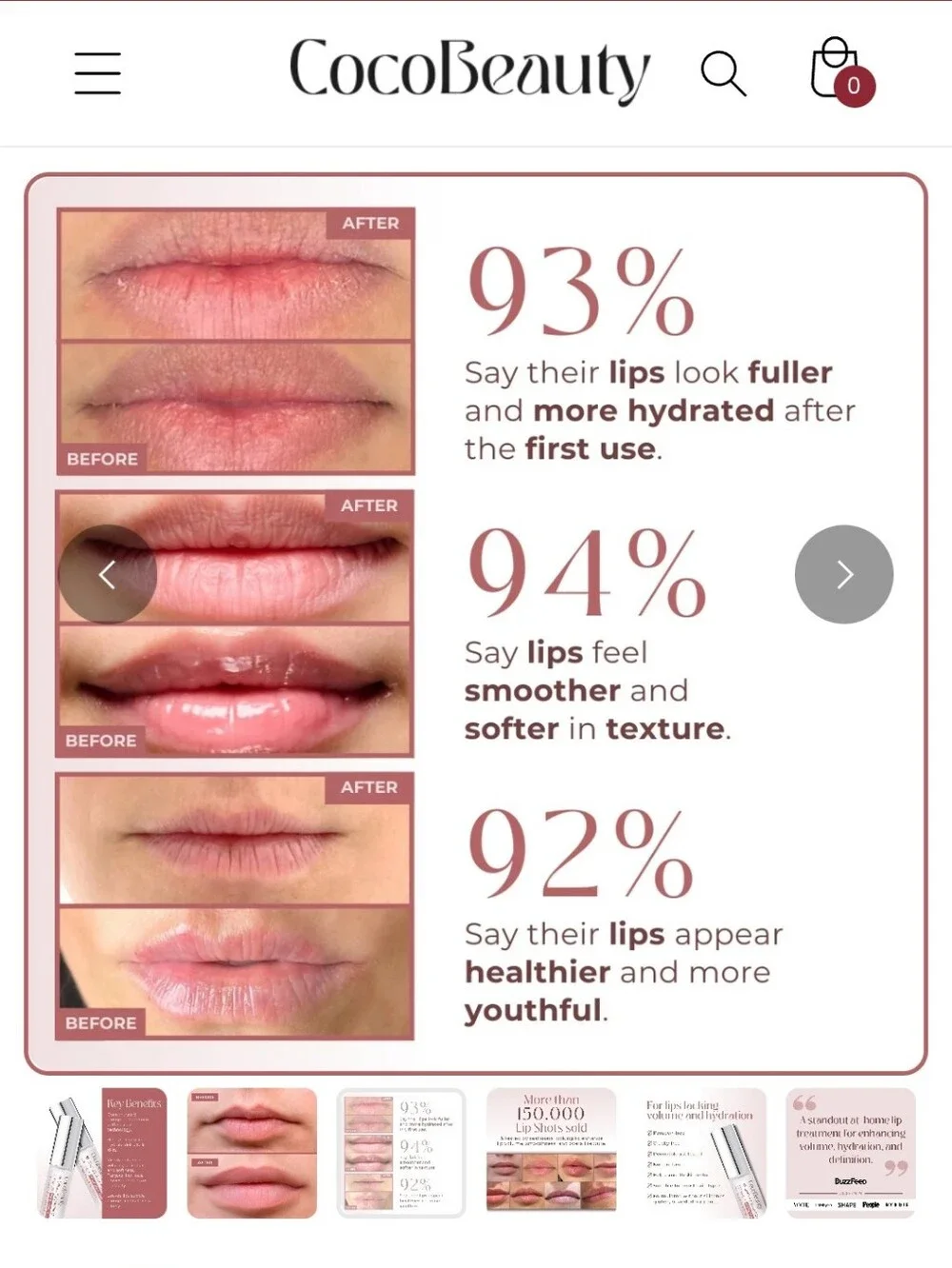 NIB x3 CocoBeauty GlowPump Lips Instant Volumizing Shot Clear Glossy Lip Plumper